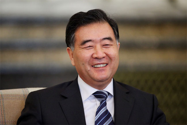 Chinese Vice-Premier Wang returns home