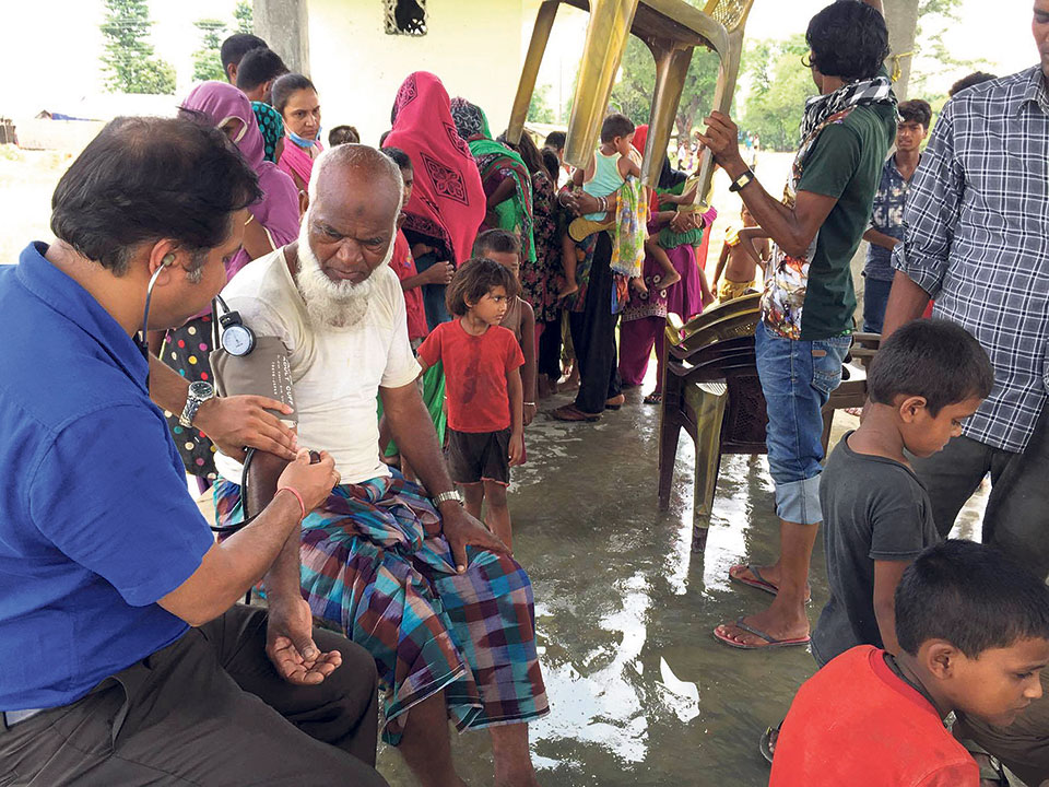 BPKIHS Mobile Health Camp in flood affected areas
