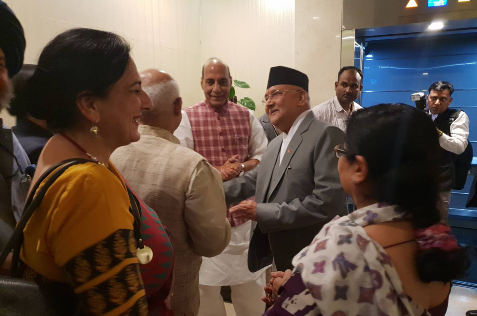 PM Oli departed from New Delhi