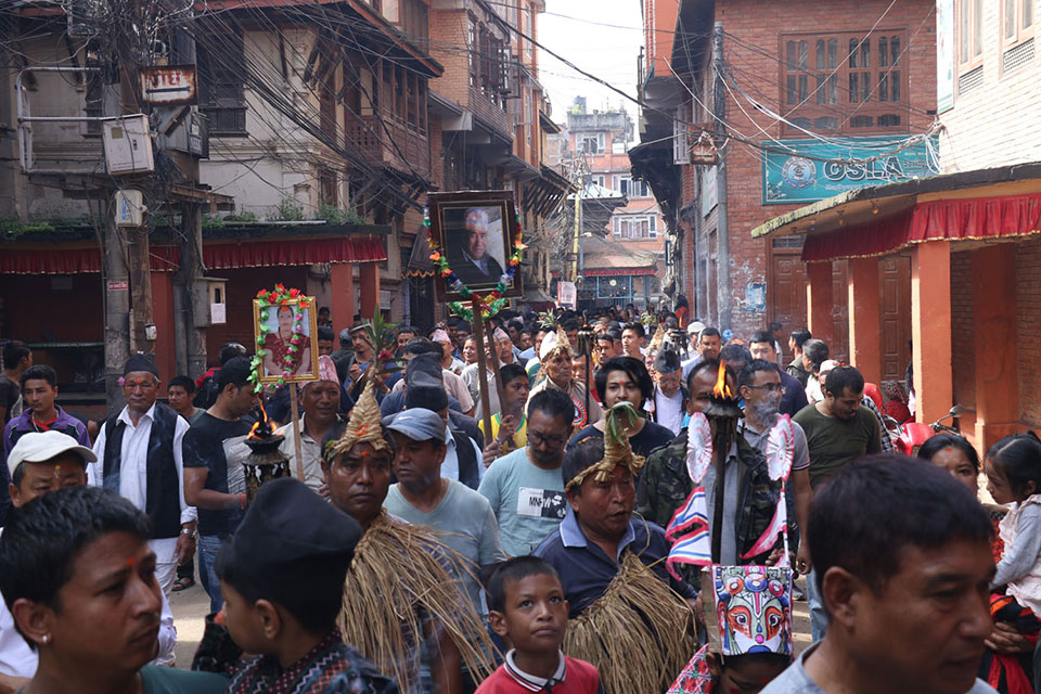 Week-long unique Gaijatra begins in Bhaktapur