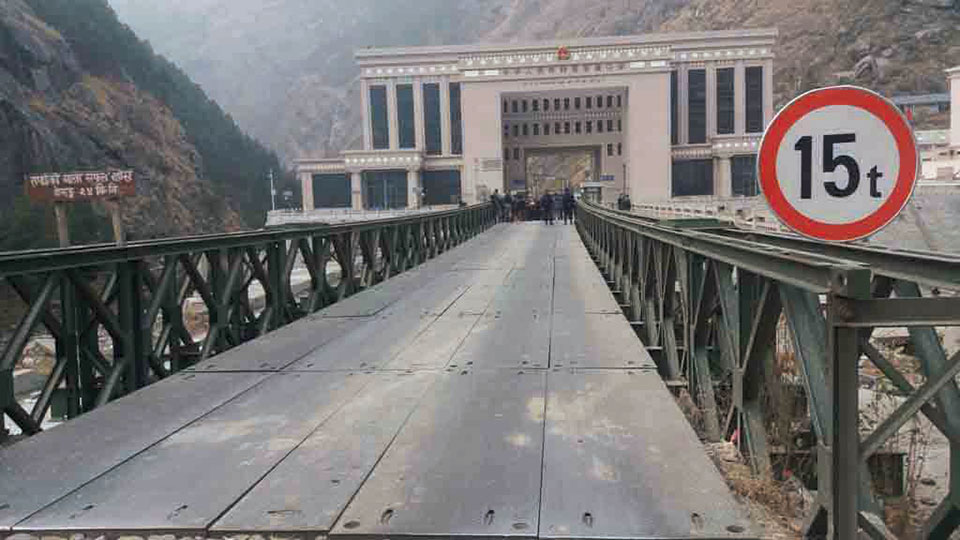 Rasuwagadhi trade route remains shut due to bridge damage