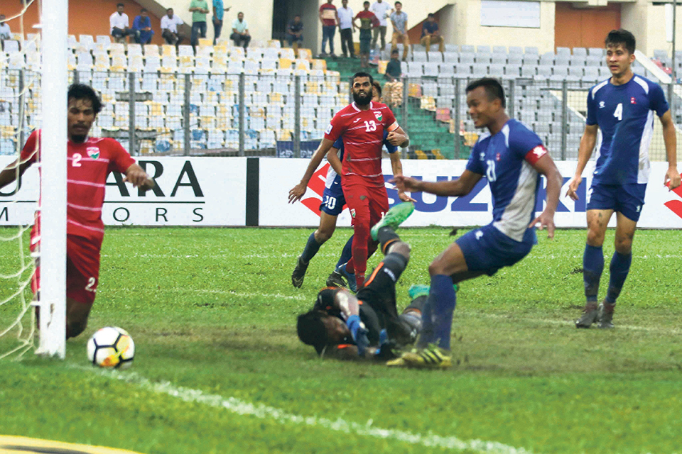 Nepal throws away opportunity to Maldives, fails to reach first SAFF final