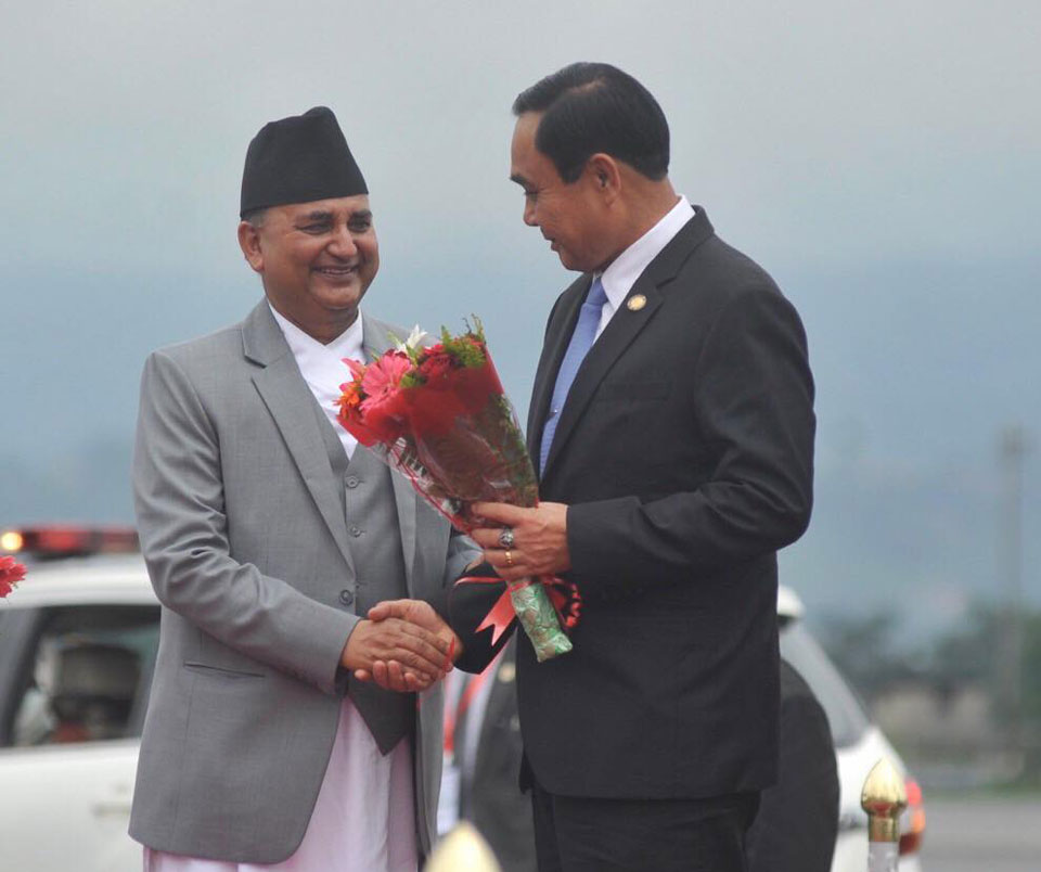 Thai PM Chan-o-cha arrives in Kathmandu for BIMSTEC (with photos)