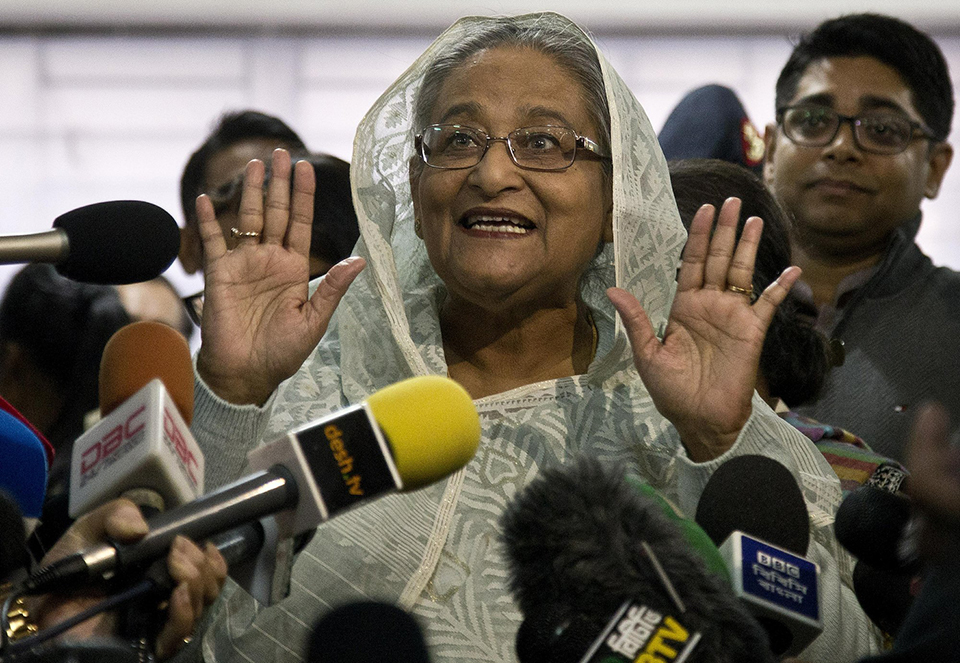 Election official says Bangladesh’s ruling alliance won vote