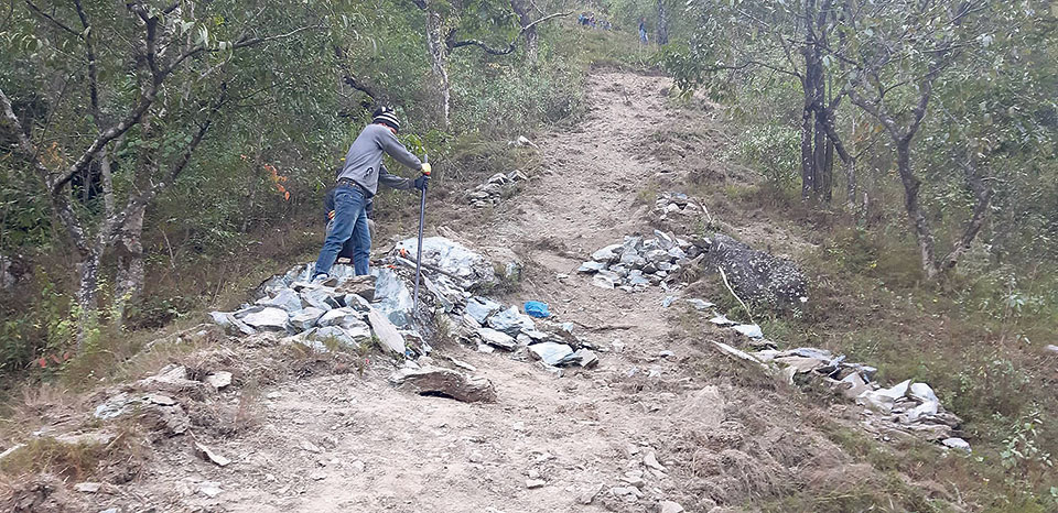 Work begins on walking trail from Beni Bazar to Lovely Hill