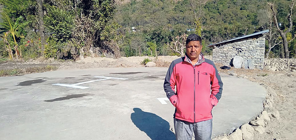 Youth constructs helipad with his personal investment