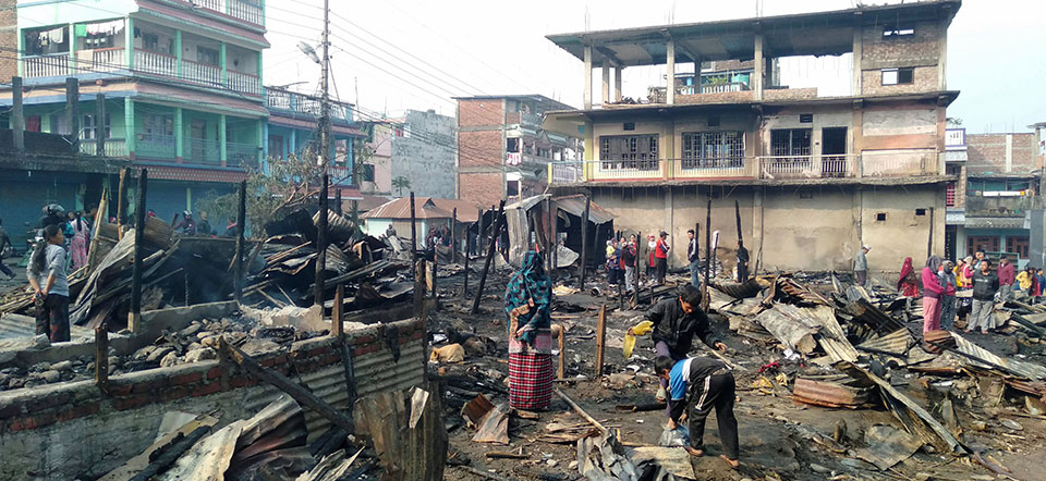 Fire guts property over Rs 15 million in Jhapa