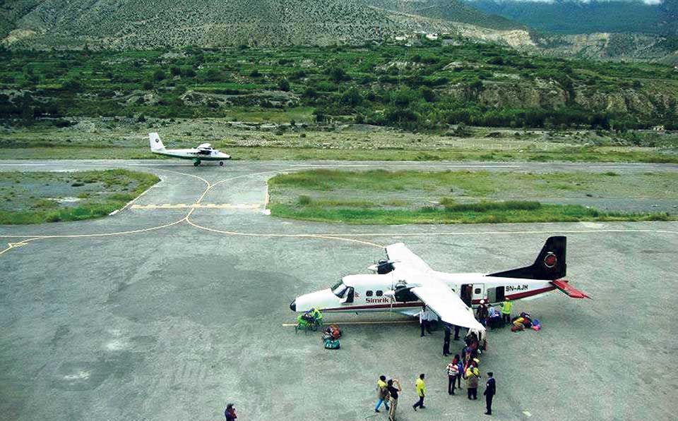 Jomsom airport runway being repaired after two decades - myRepublica ...