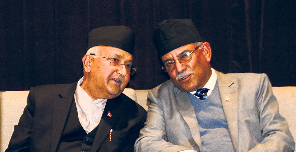 After criticism, Oli-Dahal to revise joint political report