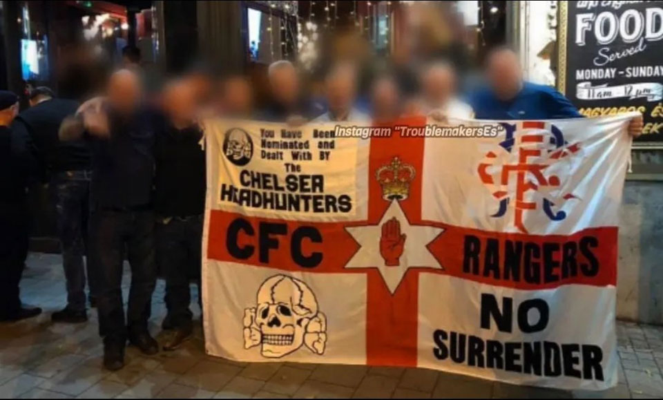 Chelsea FC fans caught displaying Nazi symbol in Budapest