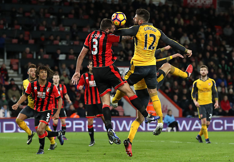 Giroud leads Arsenal comeback to salvage draw at Bournemouth