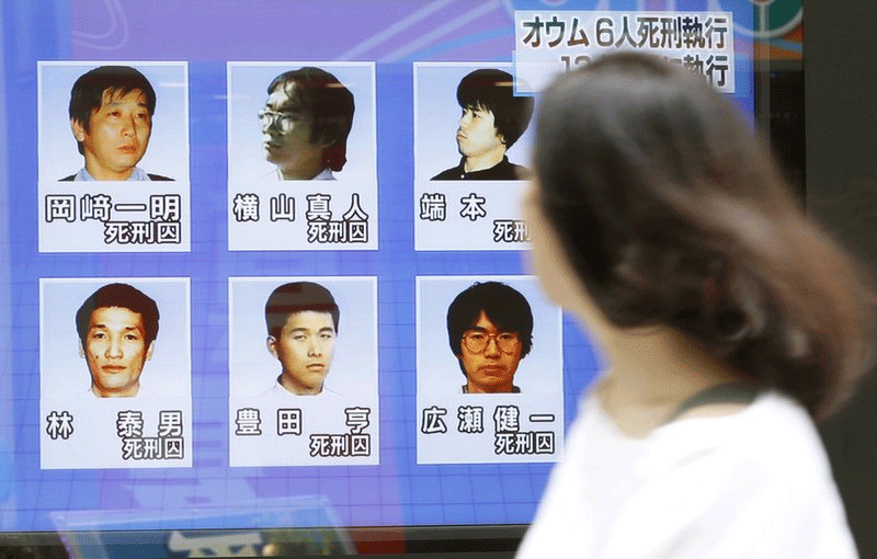 Japan hangs 6 more members of cult behind subway gas attack