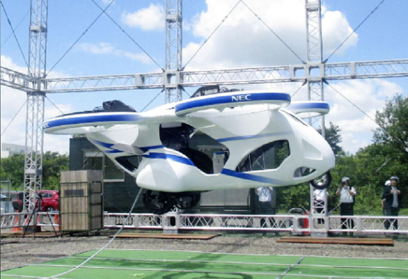 Japanese flying car hovers for a minute during test flight