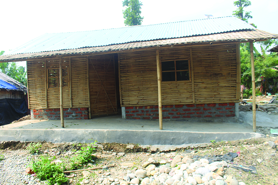 Durable cottages being built against refugee and local's wishes