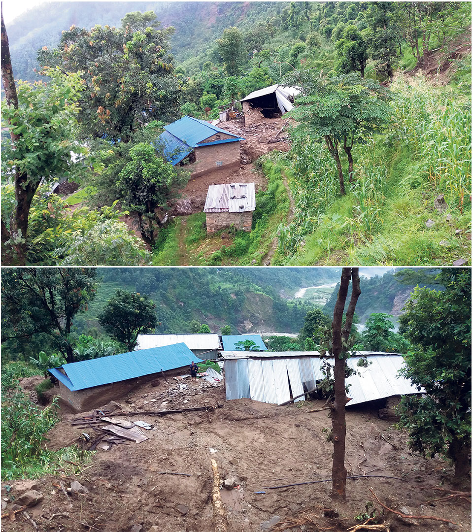 Landslides once again wreak havoc in Saiswara village