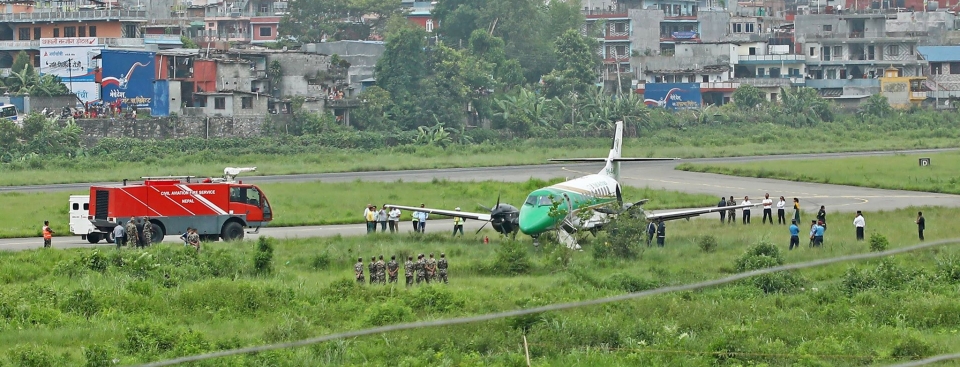 Yeti Airlines narrowly escapes accident at Pokhara airport