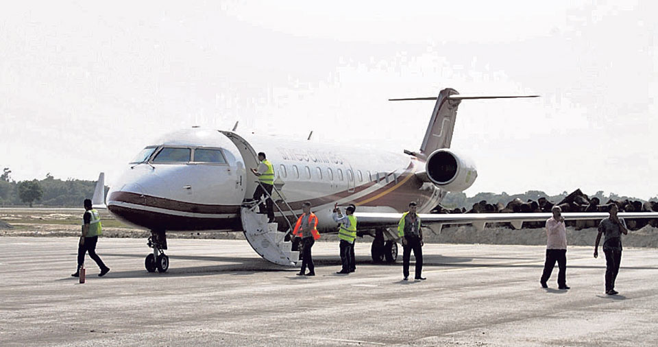 CAAN conducts successful test flight at Rajbiraj airport