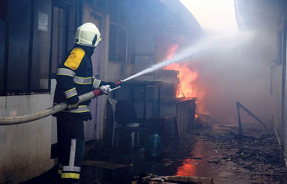 Fire destroys furniture warehouse in capital