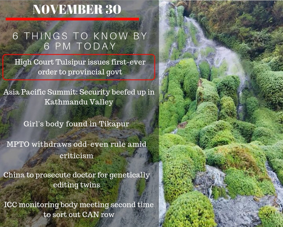 Nov 30: 6 things to know by 6 PM today