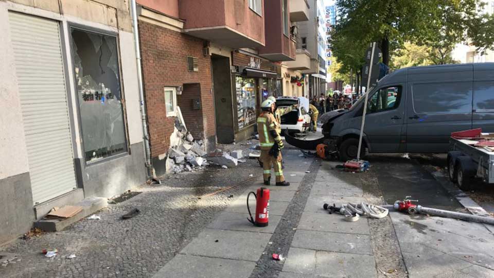 Car drives into group of people in Berlin cafe, at least 5 injured