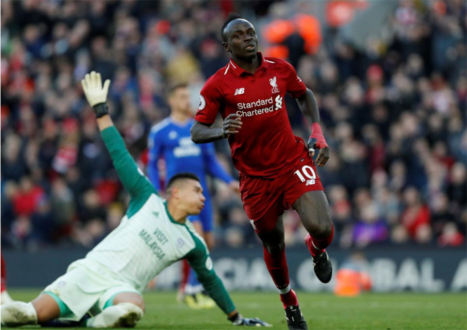 Mane and Salah fire Liverpool top, Bournemouth and Watford win