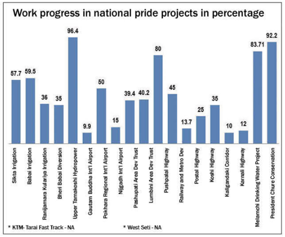Only 7 national pride projects minimum 50 pc complete