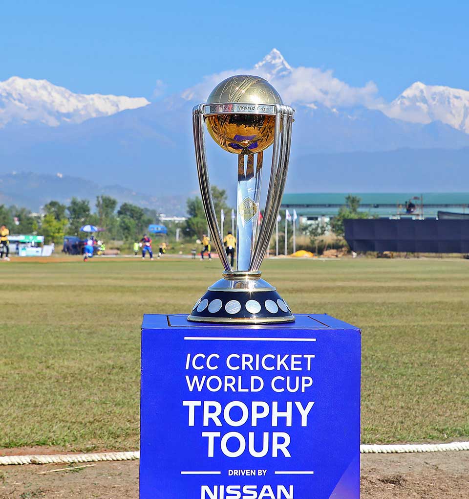 ICC Cricket World Cup trophy in Pokhara