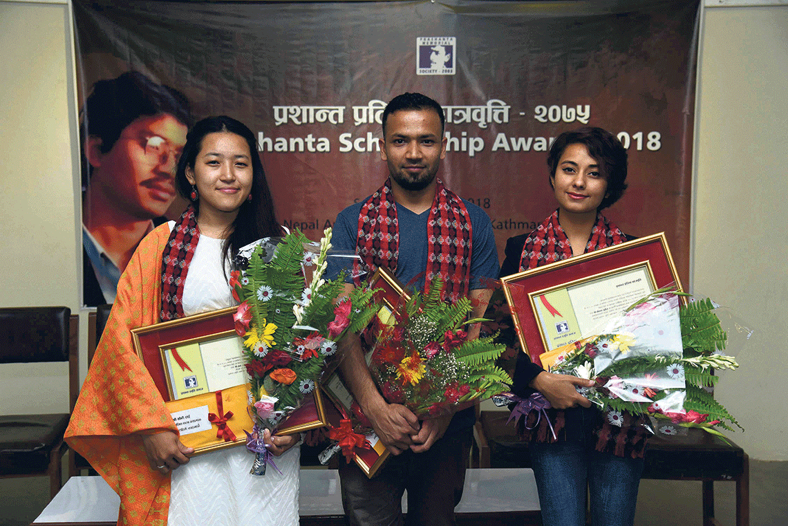 Prashant Memorial Society acknowledges three arts students