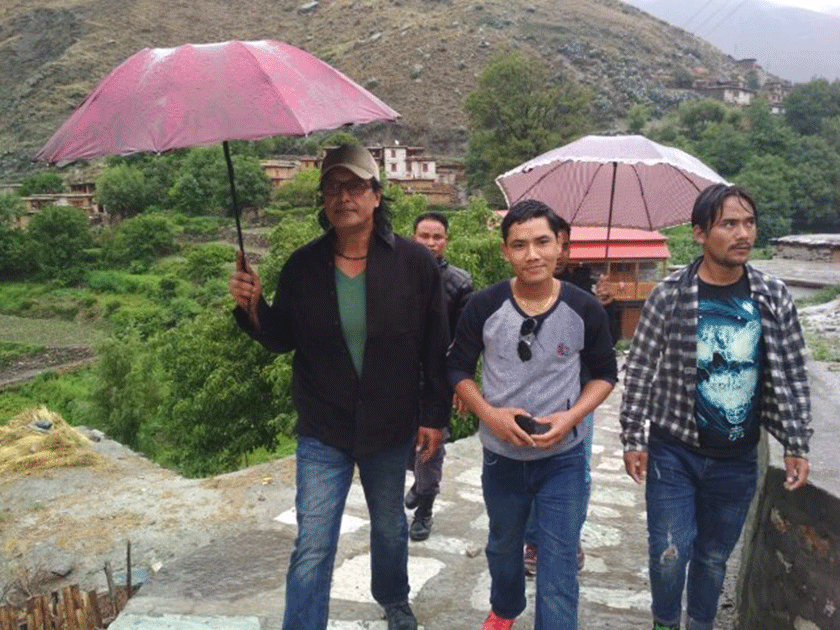 Cine Artist Rajesh Hamal stranded in Dolpa due to lack of flights