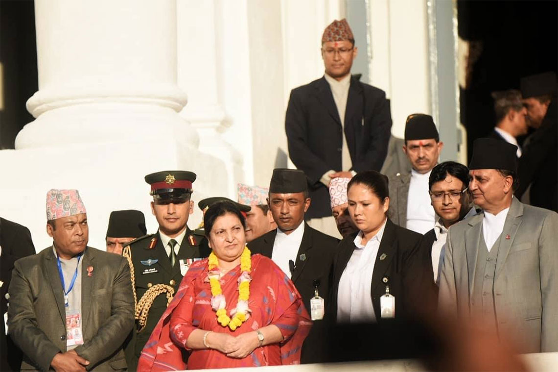 President Bhandari observes Indra Jatra (with photos)