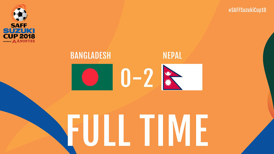 Nepal reaches to semi-final thrashing Bangladesh by 2-0 goal