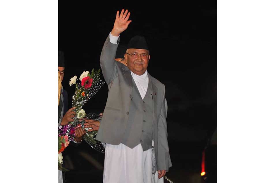 PM Oli off to New York to attend UNGA