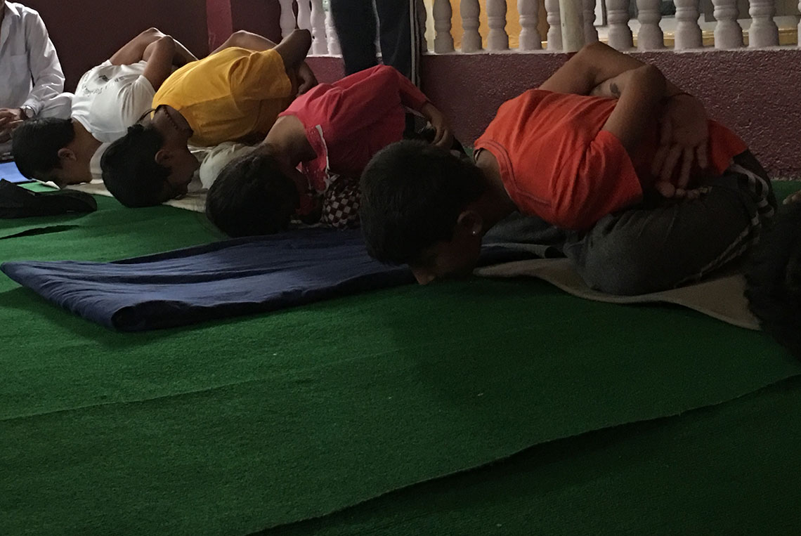 Kids demonstrate yog asanas at Shiva Yog Sadhana Kendra (photo feature)