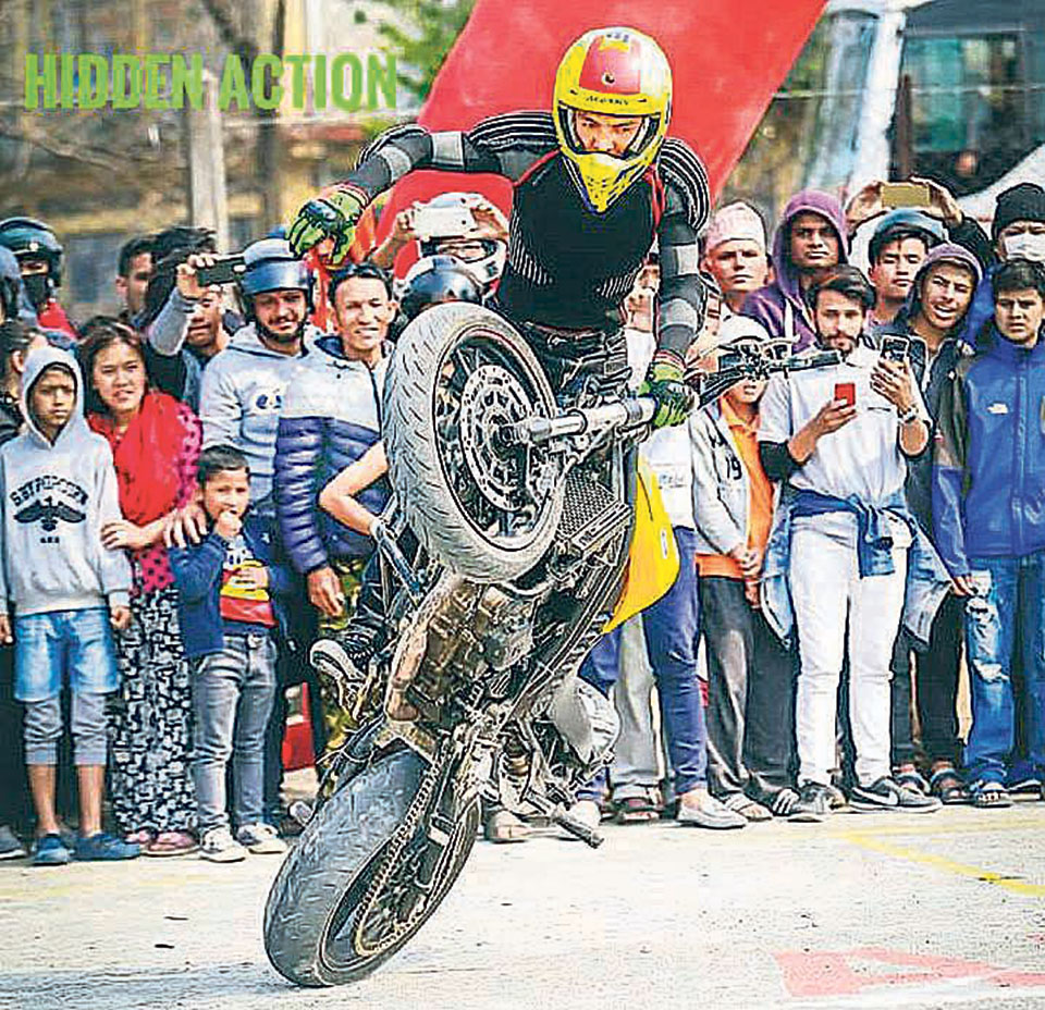 Bike stunt craze in Bhaktapur