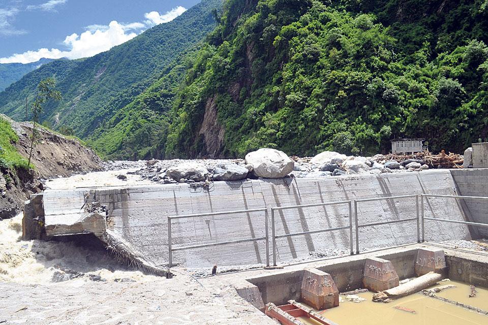 Sluggish construction of mid-Bhotekoshi hydropower project calls attention of people's reps