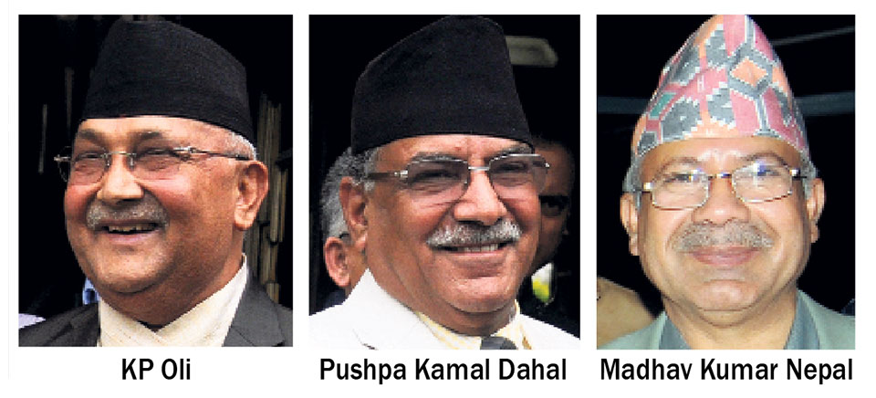 Three NCP leaders at equilibrium in power-sharing