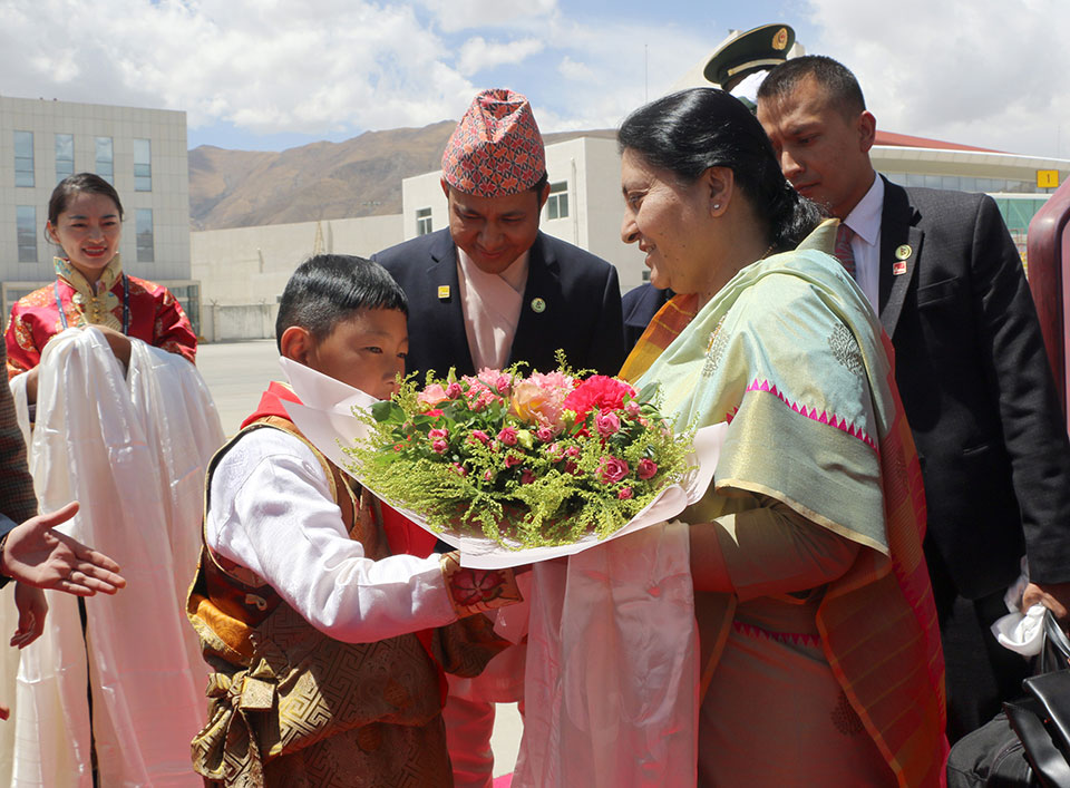 President Bhandari in Lhasa