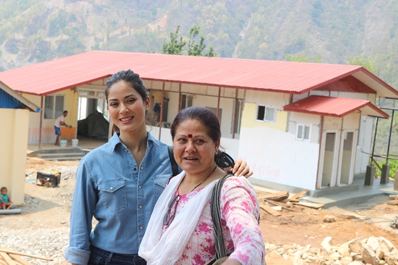Miss Nepal World 2018 Shrinkhala  building health post