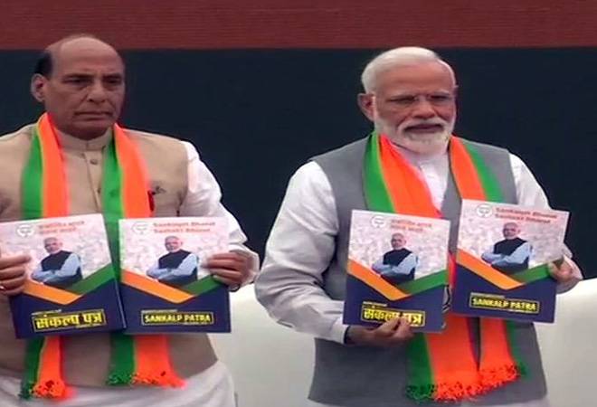 In run-up to Lok Sabha elections, India's ruling BJP unveils its election manifesto