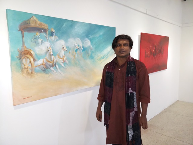 Indian artist's painting exhibition '29' on display