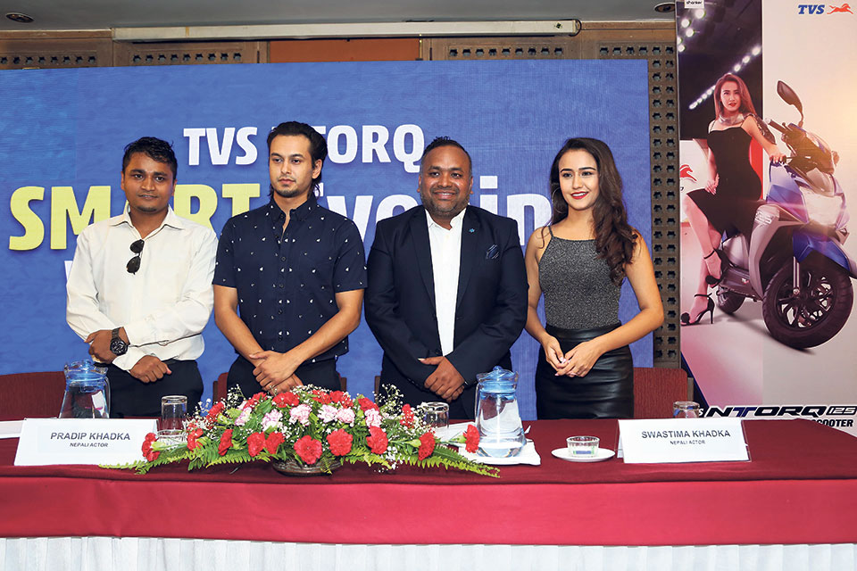 Swastima Khadka and Pradeep Khadka brand ambassadors for TVS NTorq 125