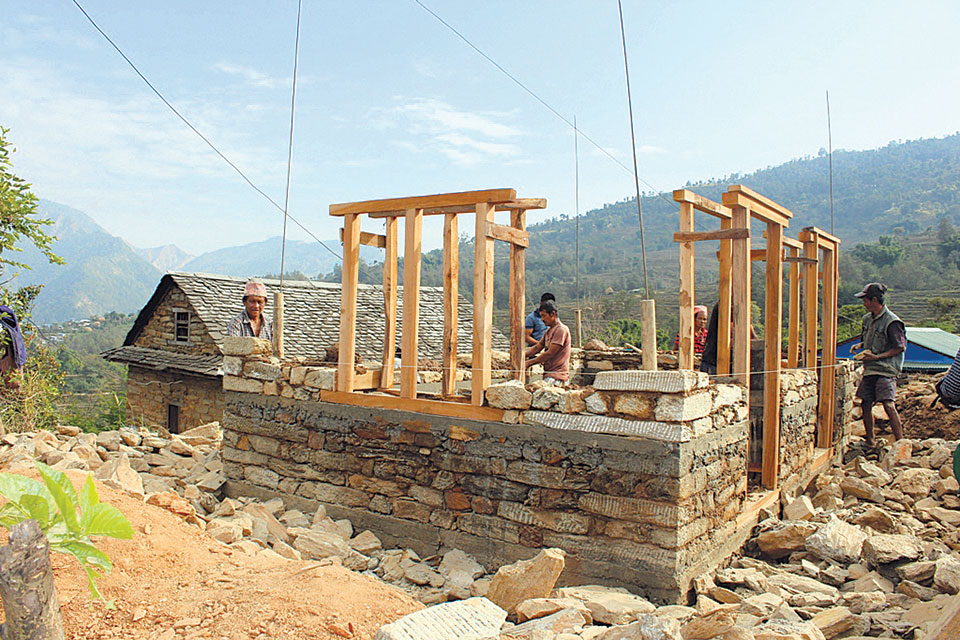 Reconstruction in northern Gorkha halted for a week