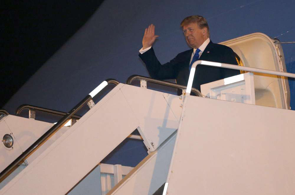 Trump lands in Vietnam for second summit with North Korea's Kim
