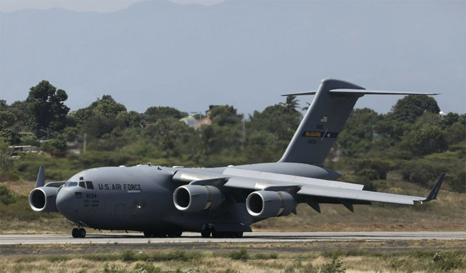 US military planes land near Venezuela border with aid