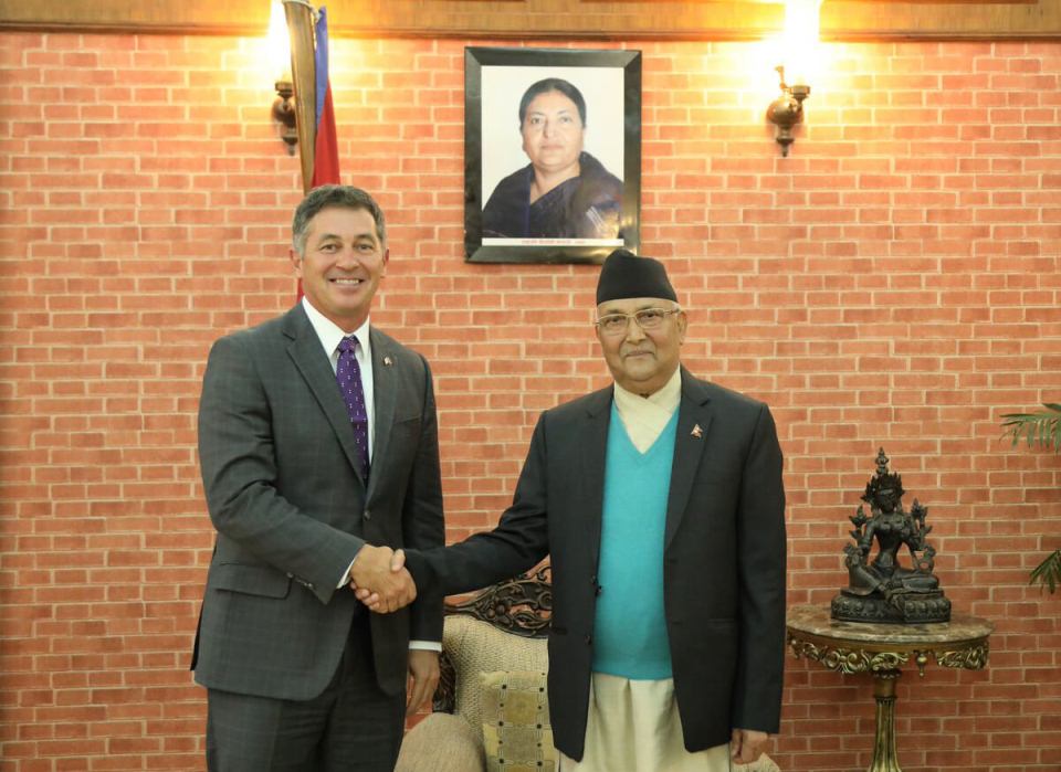 Amid tensions in bilateral ties, US envoy meets Prime Minister Oli