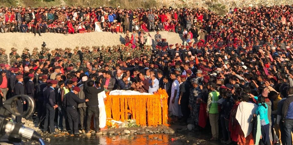Tourism Minister Adhikari cremated with state honors
