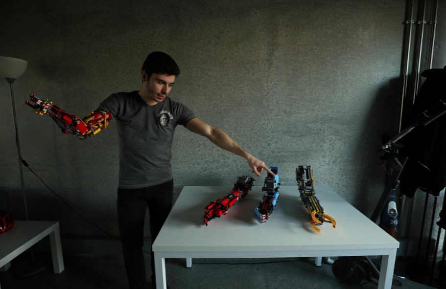 Brick by Lego brick, teen builds his own prosthetic arm