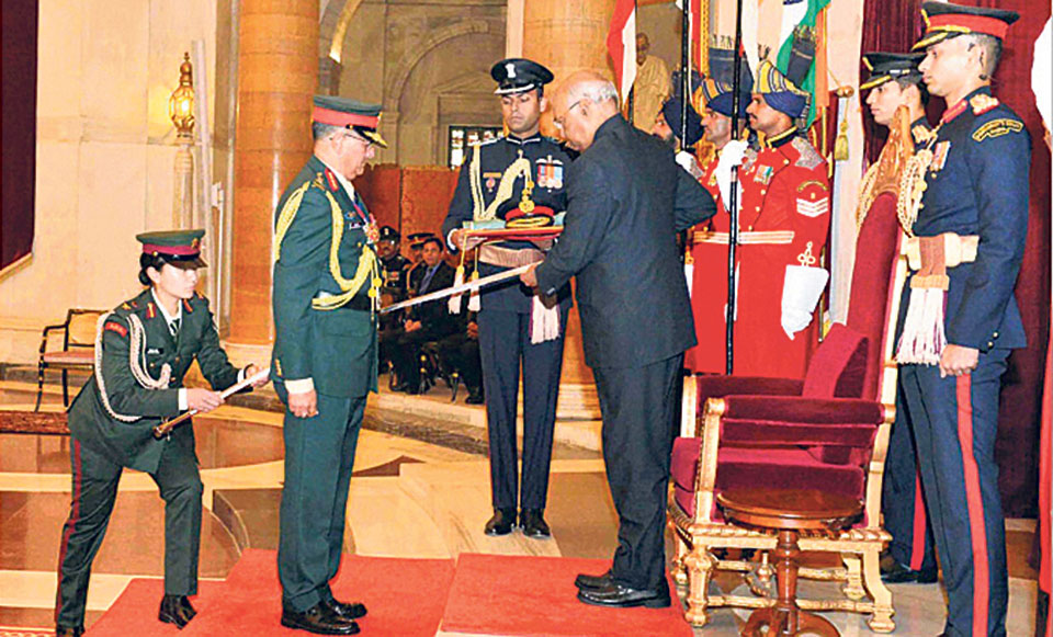 Indian prez confers CoAS Thapa with title of honorary general