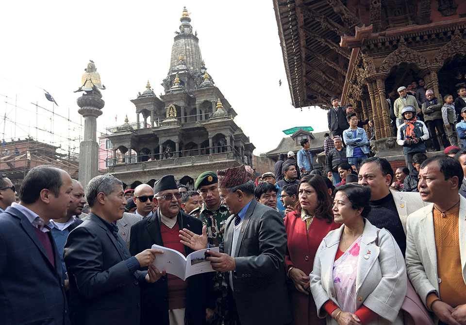 PM visits Patan on Earthquake Safety Day