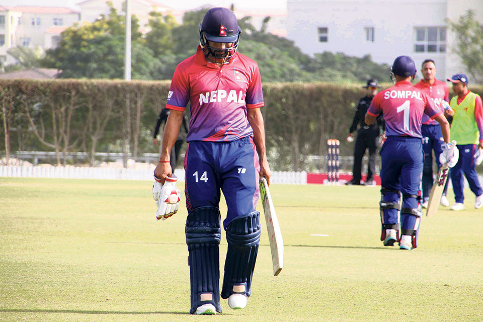 Nepal’s bowling spares the blushes in 3-wicket loss against the UAE after batting fails